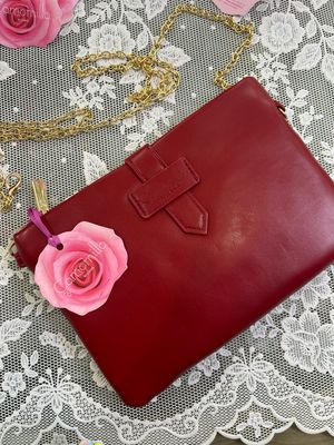 Tracollina piatta Camomilla Milano ecopelle rosso bordeaux