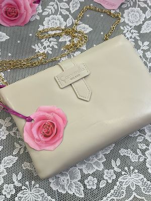 Tracollina piatta Camomilla Milano ecopelle beige