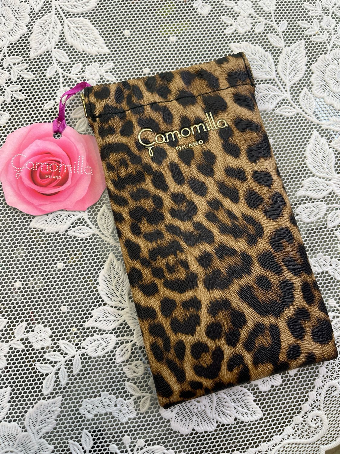 Porta occhiali Camomilla Milano Leopard