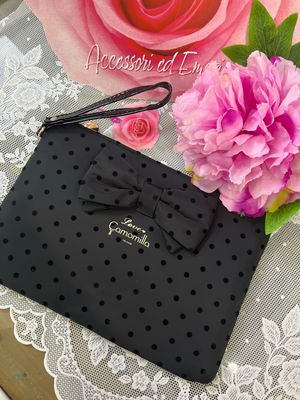 BUSTA PIATTA L POLKA GLAM NERO Camomilla Milano