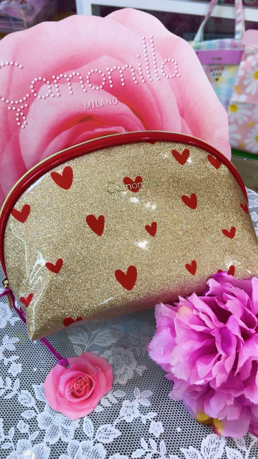 POUCH L LOVE ME ORO ROSSO Camomilla Milano