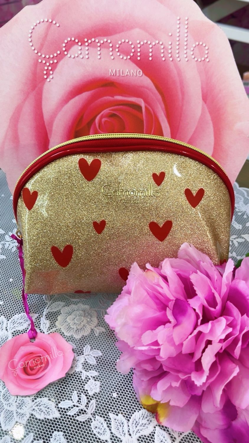 POUCH M LOVE ME ORO ROSSO Camomilla Milano