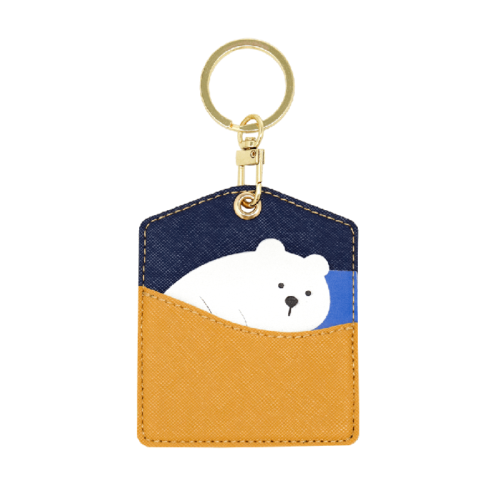 Portachiavi tag Camomilla Milano orso bianco