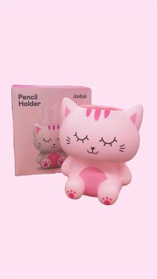 Portapenne Portaspazzolino 3d Itotal gatto rosa
