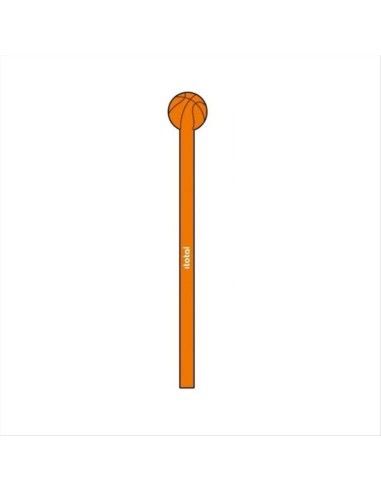 Matita pallone da basket 3d in legno I-TOTAL con topper