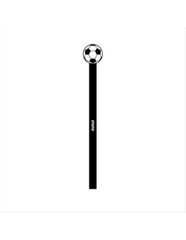 Matita pallone da calcio 3d in legno I-TOTAL con topper