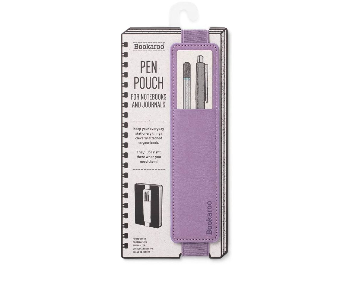 Portapenne da quaderno con elastico viola melanzana