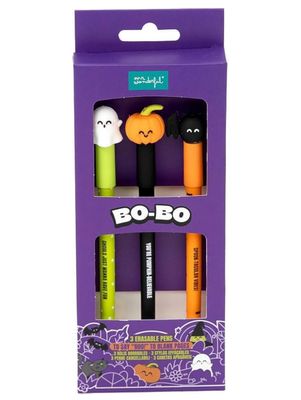 Set 3 penne cancellabili Mr Wonderful tema Halloween