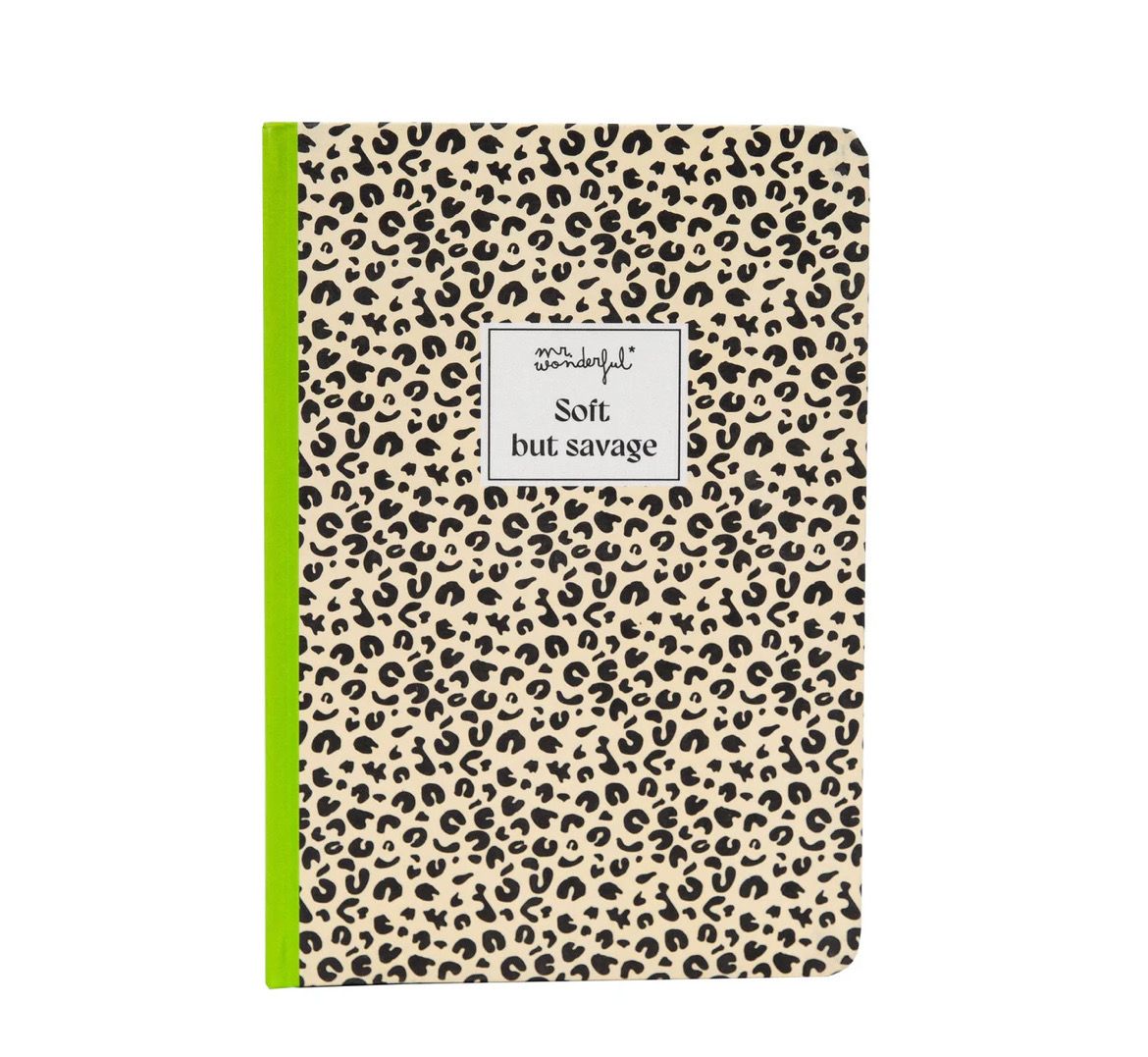 Quaderno a righe A5 Mr Wonderful animal print