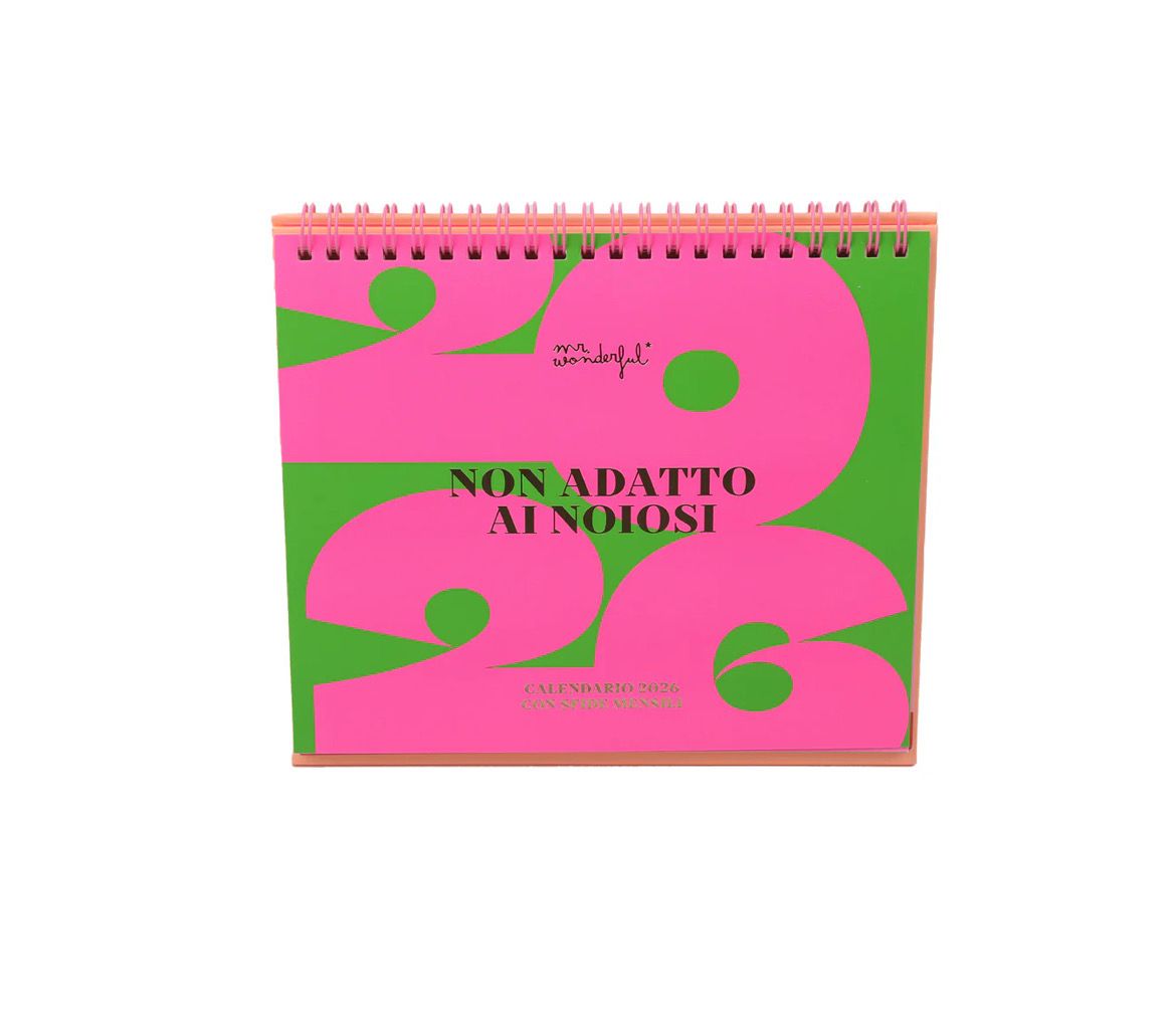 Calendario da tavolo 2026 Mr Wonderful - Non adatto ai noiosi