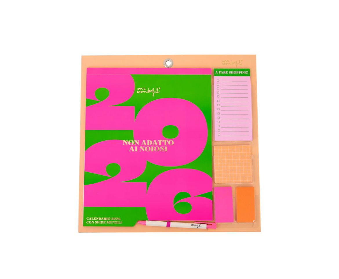 Calendario magnetico da parete 2026 Mr Wonderful - Non adatto ai noiosi