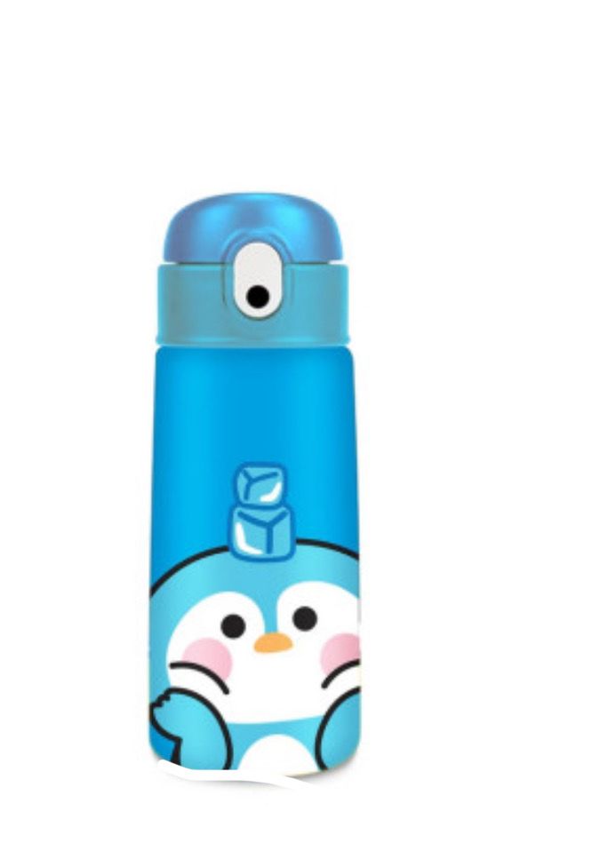 Borraccia termica con cannuccia in silicone pinguino