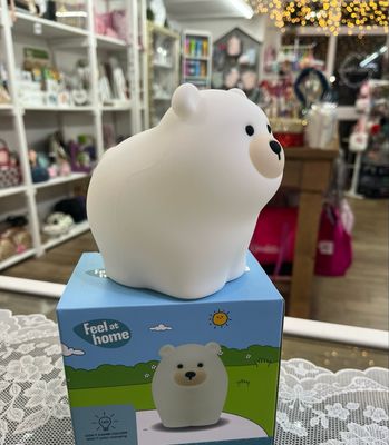 Mini lampada led orso bianco