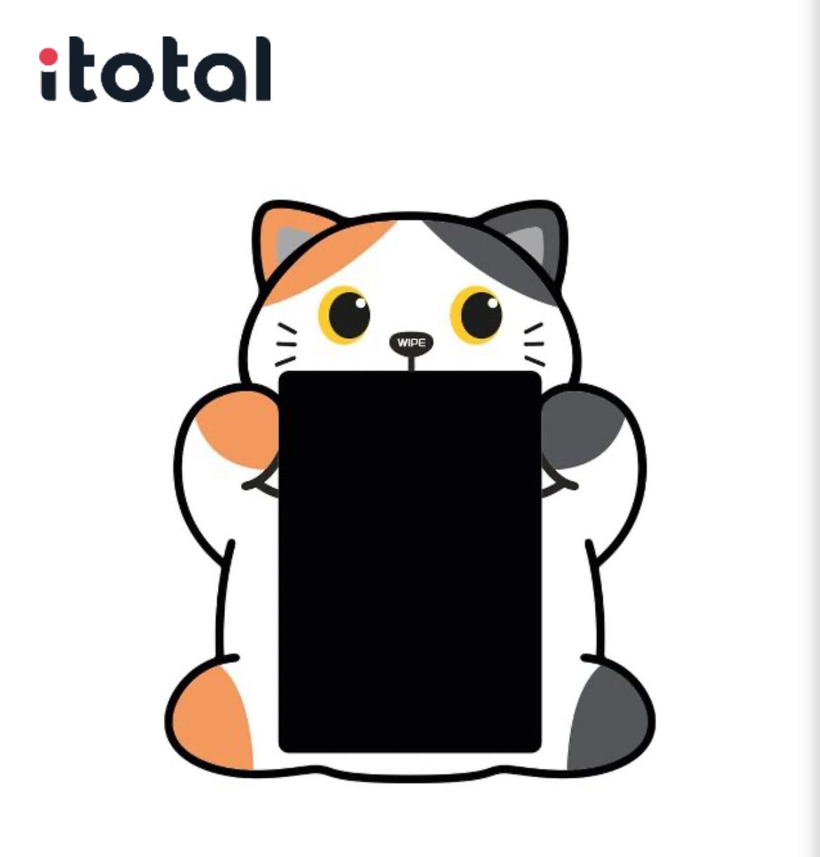 Lavagnetta Lcd Gatto arancio e bianco