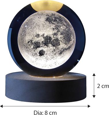 Lampada da tavolo multicolor a led luna