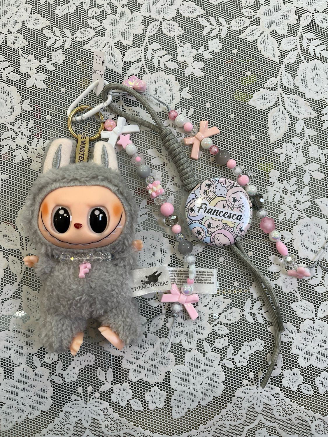 Mostriciattolo versione Macaron grigio 213