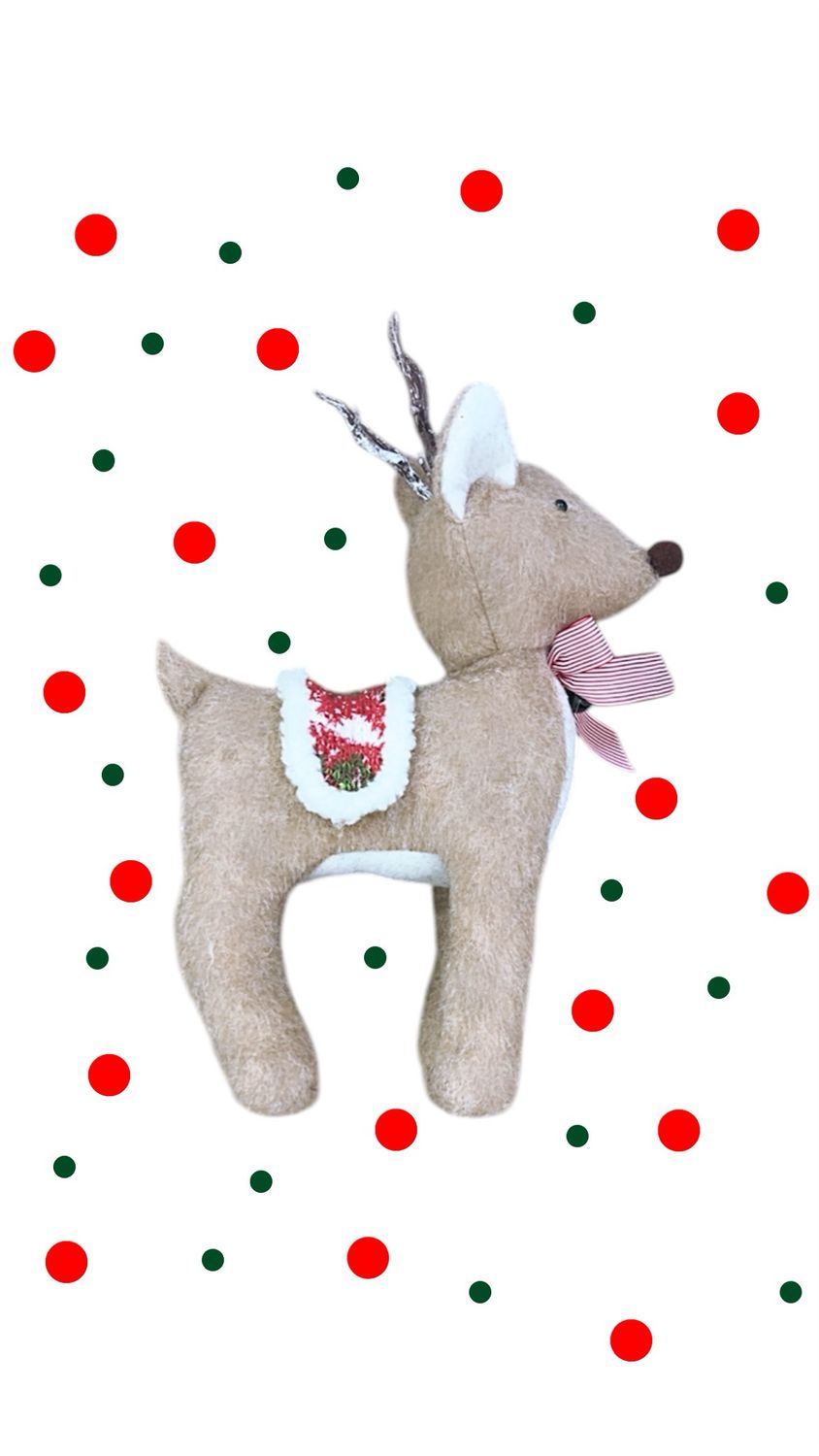 Decorazione renna da appoggio grande