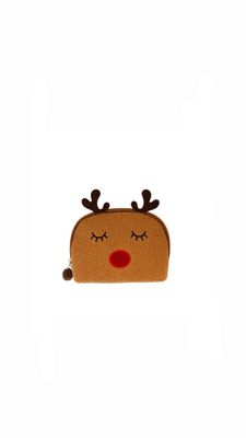 POUCH S FUNNY WINTER renna marrone Camomilla Milano