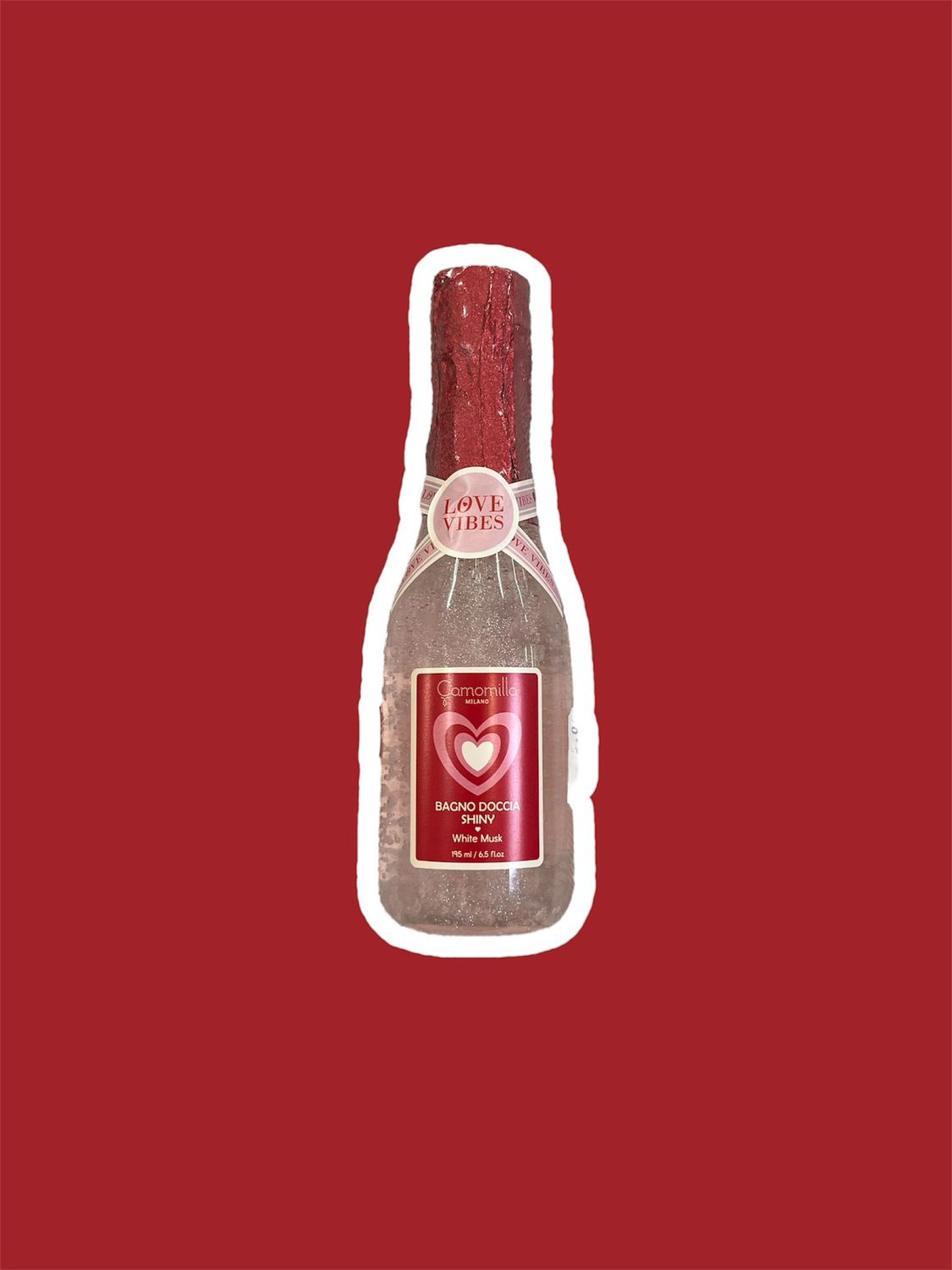 Piccola Bottiglia Bagnoschiuma Champagne Camomilla love vibes