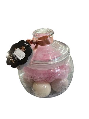 Barattolo sapone mani e spugna da bagno camomilla Milano black Rose