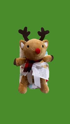 Plaid in morbido Pile bimbo con peluche Renna