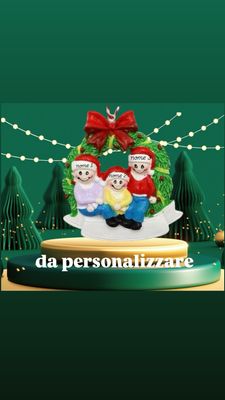 Decorazione ghirlanda resina 3 personaggi