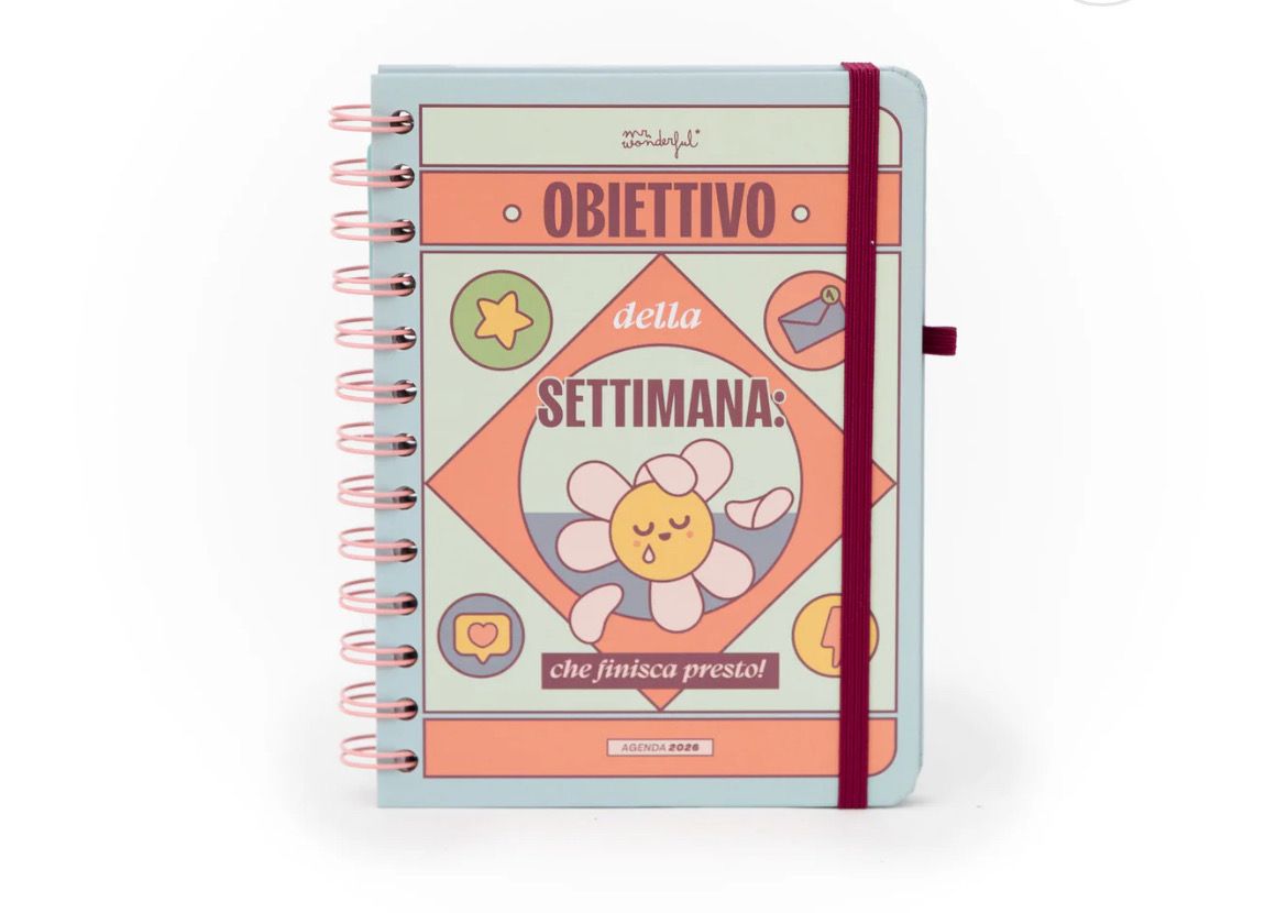 Agenda 2026 Settimanale Piccola SP - Obiettivo della settimana: che finisca presto!