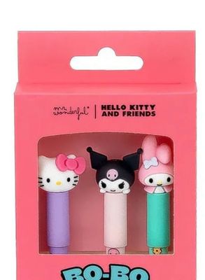Set 3 penne cancellabili Mr Wonderful Hello Kitty Kuromi My Melody