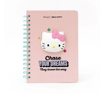 Quaderno A5 con squishy Hello Kitty - Chase your dreams, they know the way mr Wonderful