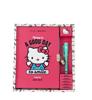 Confezione Diario segreto + penna con inchiostro normale e invisibile Hello Kitty - Today is a good day to smile mr Wonderful