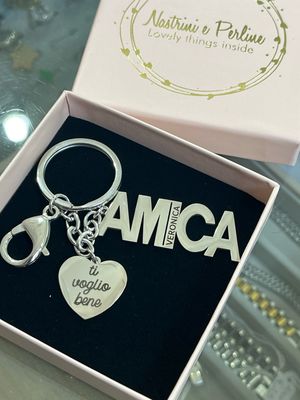 Portachiavi Scritta Amica