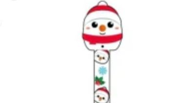 Matita Natale pupazzo di neve in legno I-TOTAL con topper
