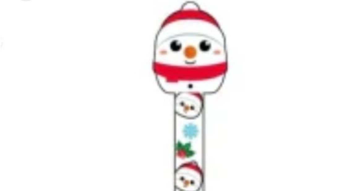 Matita Natale pupazzo di neve in legno I-TOTAL con topper