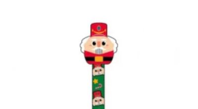 Matita Natale schiaccianoci in legno I-TOTAL con topper