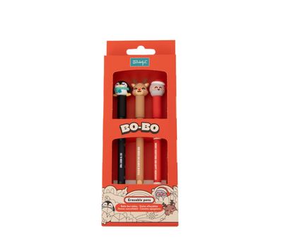 Set di 3 penne cancellabili Mr Wonderful Babbo Natale, pinguino e renna