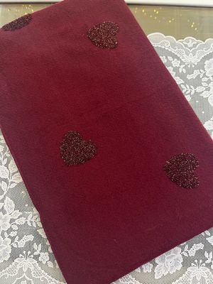 Sciarpa Cuori bouclé bordeaux