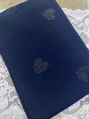 Sciarpa Cuori bouclé blu