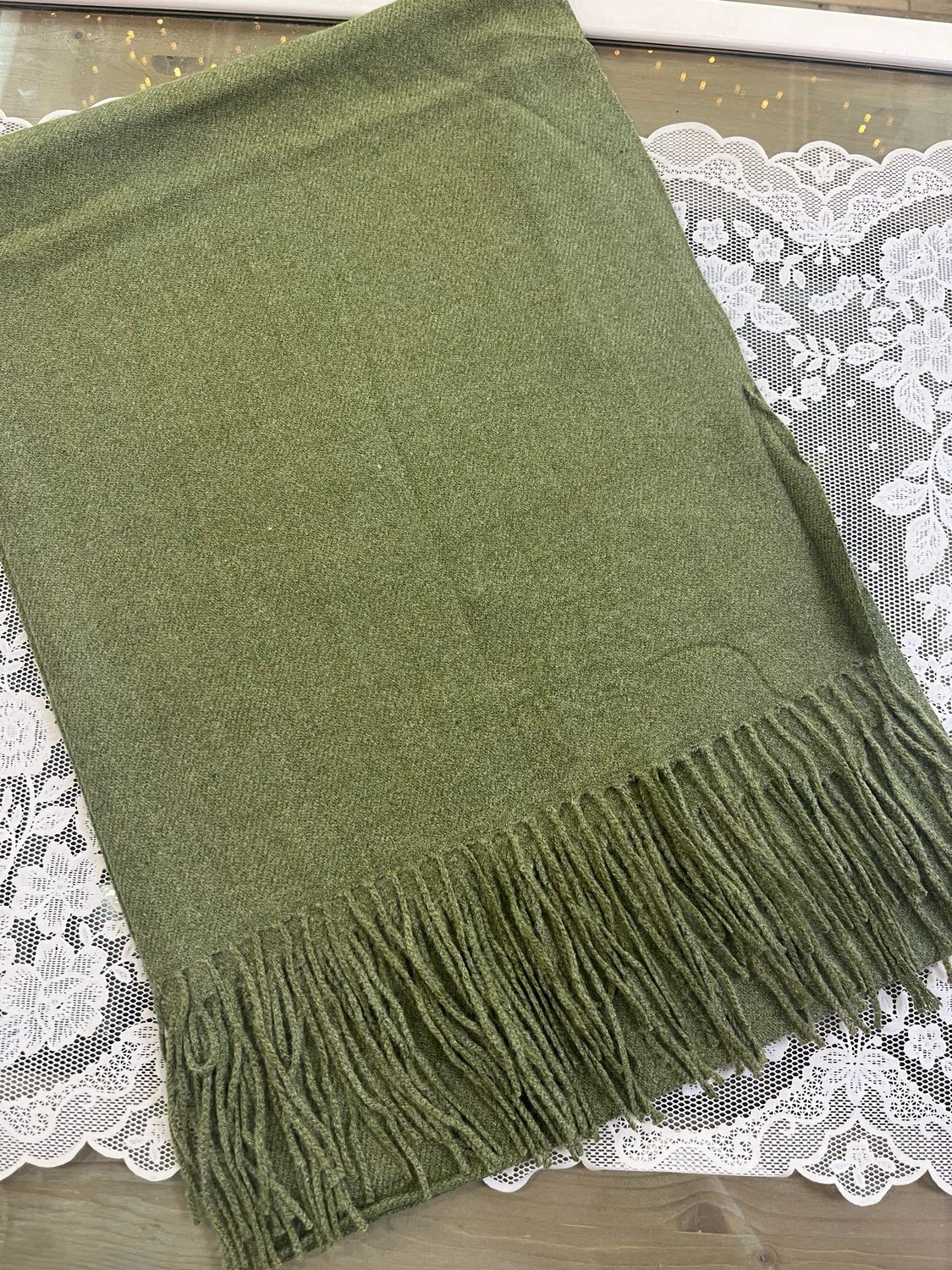 Sciarpa tinta unita verde