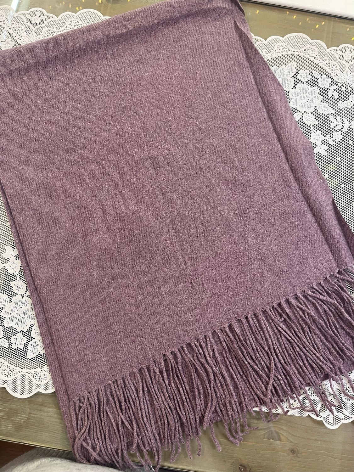 Sciarpa tinta unita melanzana