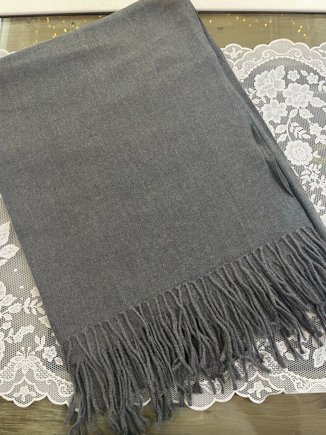 Sciarpa tinta unita grigio