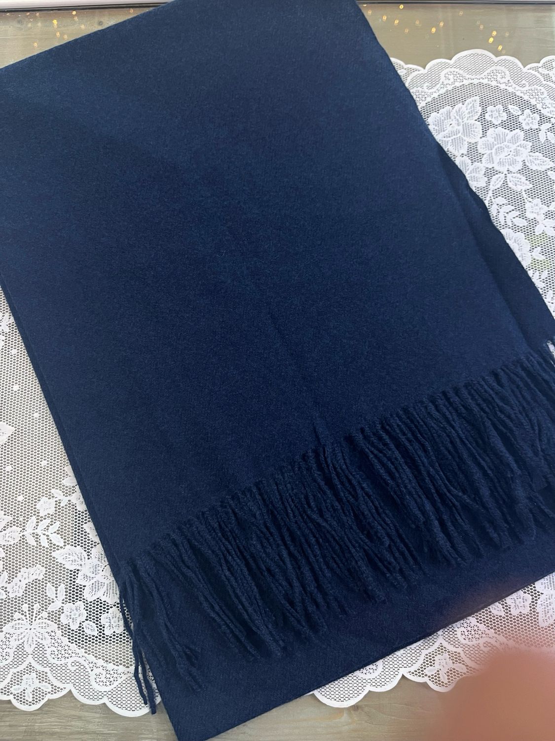 Sciarpa tinta unita blu