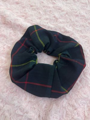 Scruncie handmade scozzese tartan verde rosso giallo