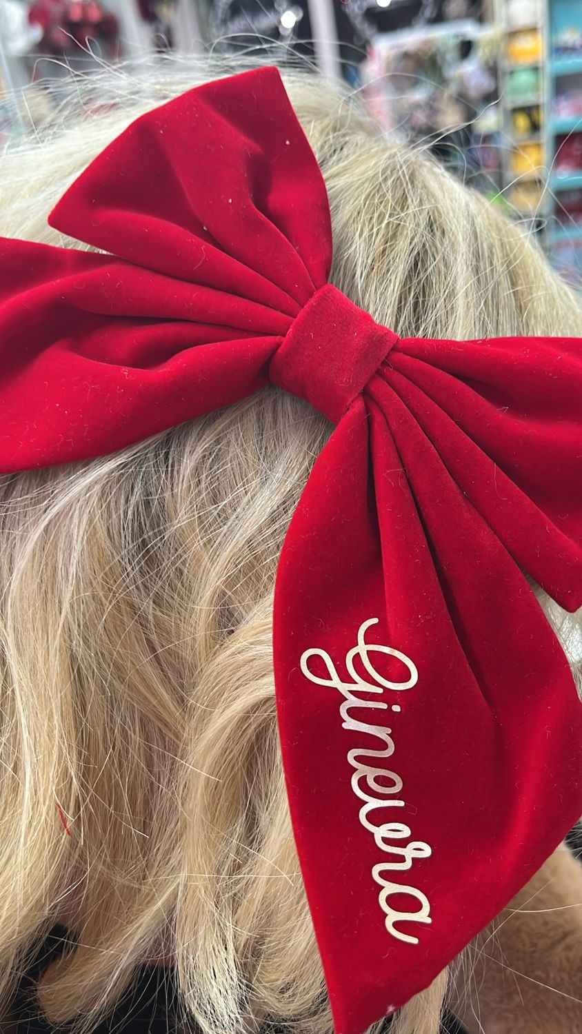 Fiocco capelli velluto Personalizzato