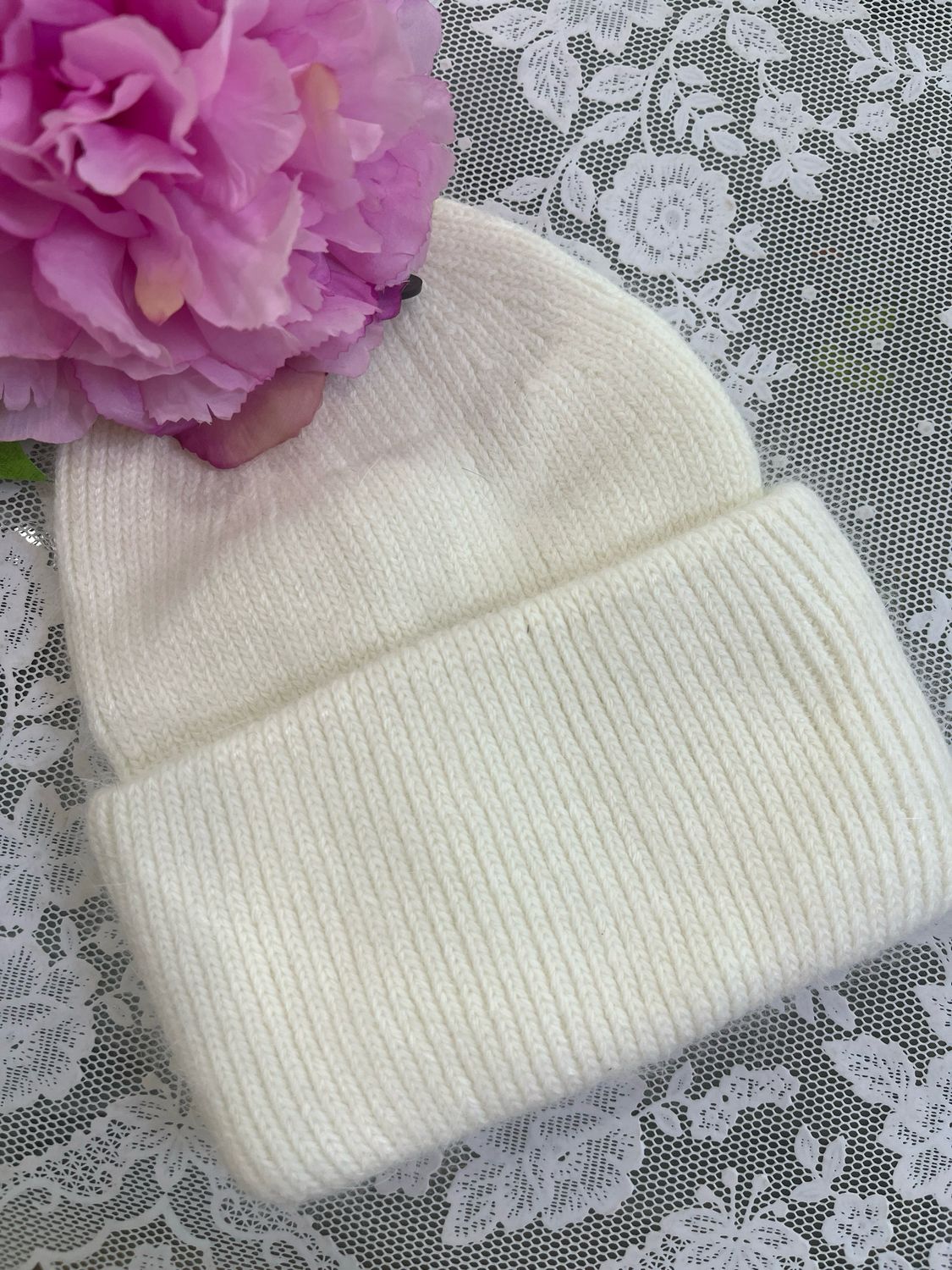 Cappello caldo liscio panna