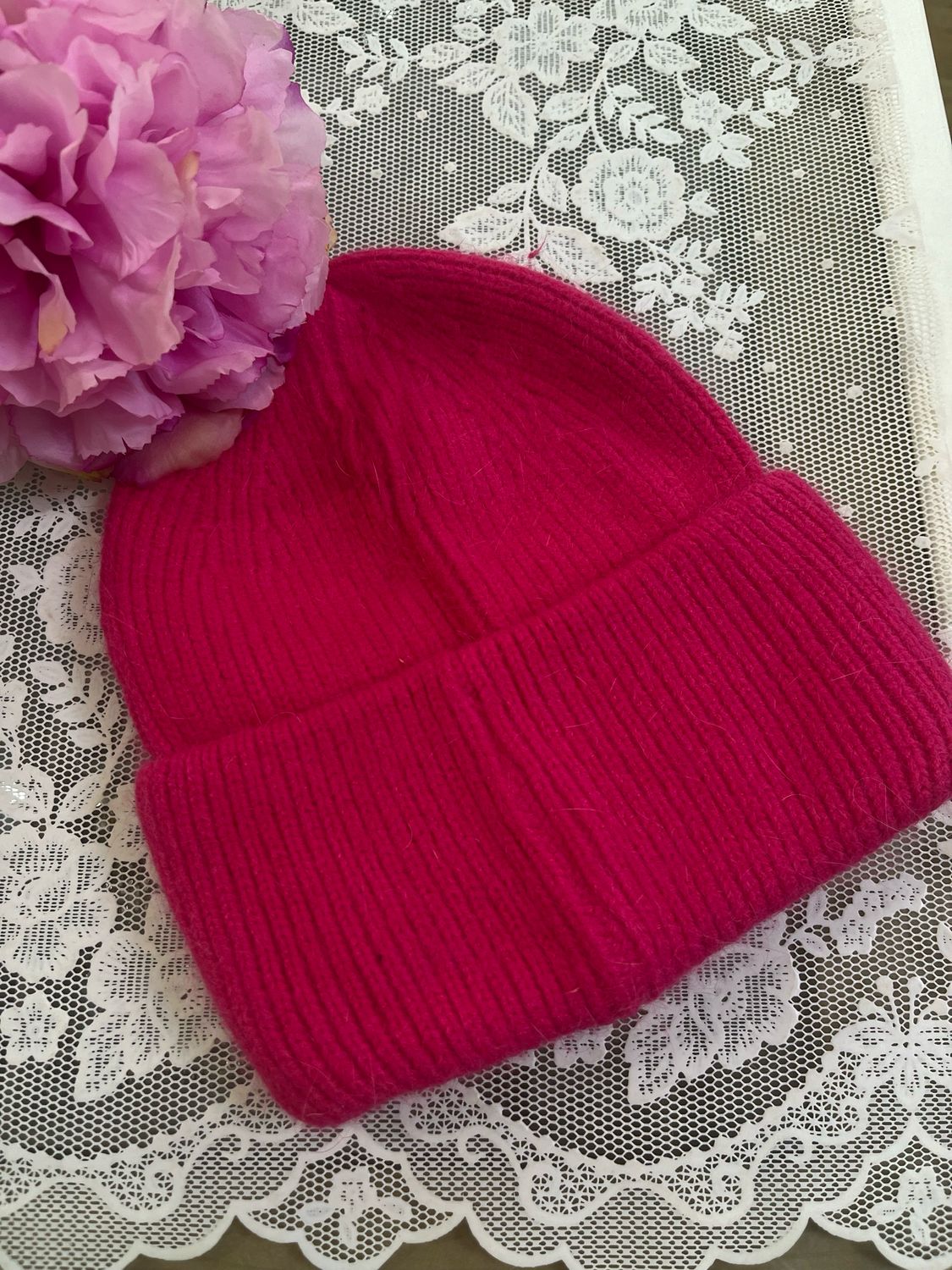 Cappello caldo liscio fuxia