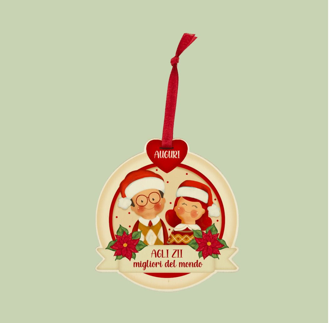 PALLA CON NASTRO NATALE INSIEME – ZII MGLIORI