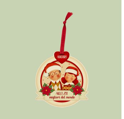 PALLA CON NASTRO NATALE INSIEME – ZII MGLIORI