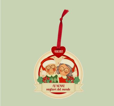 PALLA CON NASTRO NATALE INSIEME – NONNI MIGLIORI