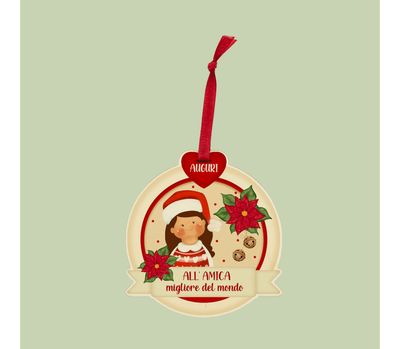 PALLA CON NASTRO NATALE INSIEME – AMICA MIGLIORE