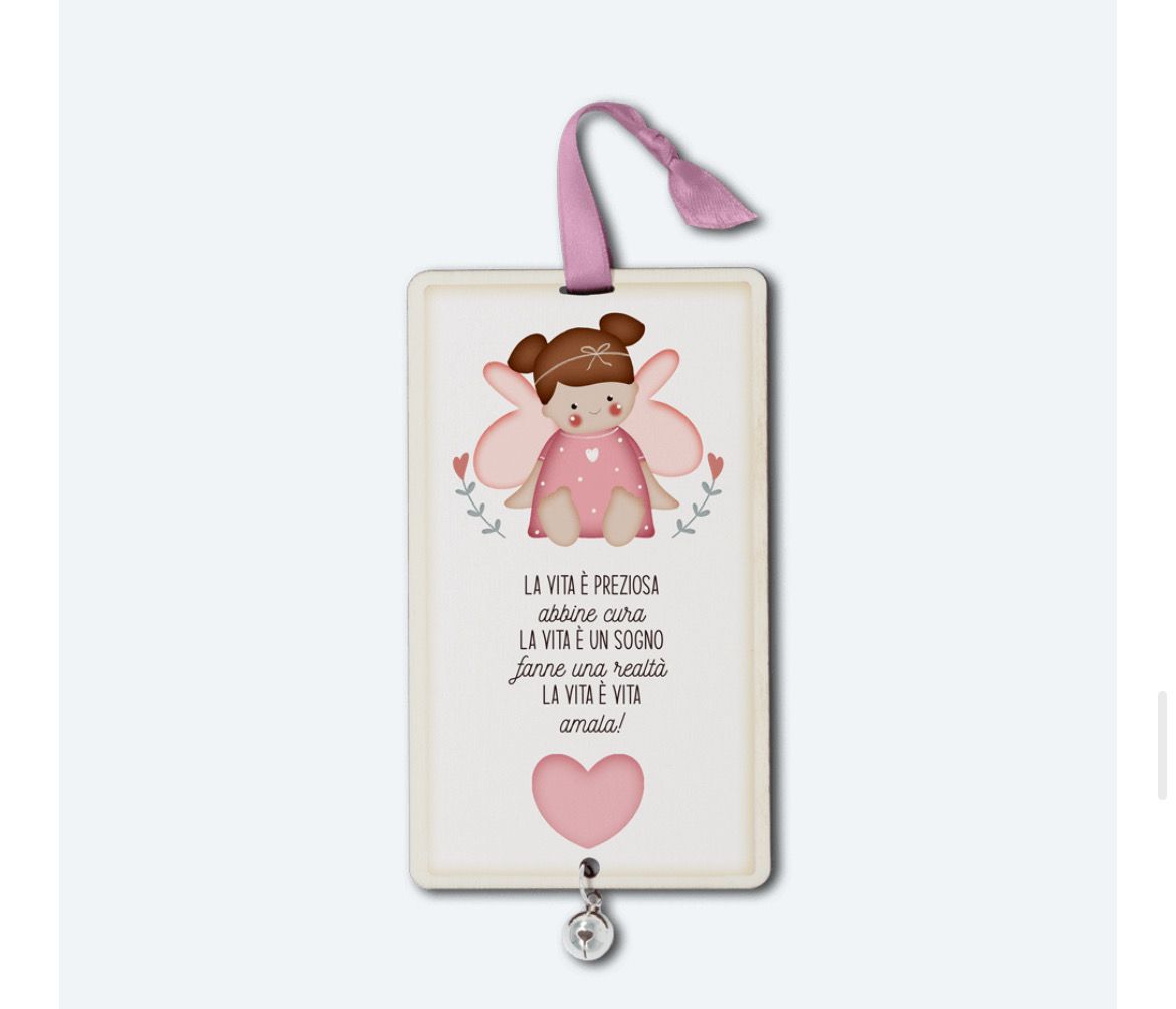 QUADRO PICCOLO ROSA ANGIOLETTI CUSTODI – LA VITA È PREZIOSA